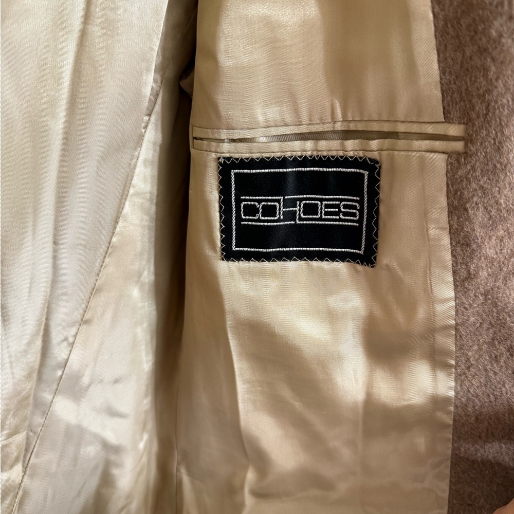 Vintage Chaps by Ralph Lauren Camel Hair Blazer W/ leather buttons approx size L - Picture 6 of 17